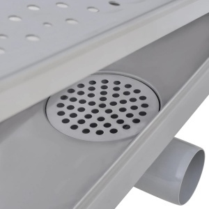 Rigolă duș liniară, model bule, oțel inoxidabil, 930 x 140 mm - Img 6