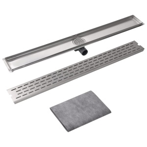 Rigolă duș liniară, model linie, oțel inoxidabil, 1030 x 140 mm - Img 3