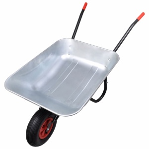 Roabă pentru grădină cu o singură roată, 80 L - Img 4