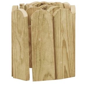 Rolă de bordură, verde, 120 cm, lemn de pin tratat - Img 3