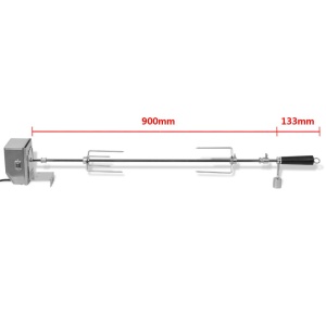 Rotisor cu motor profesional pentru BBQ, oțel, 900 mm - Img 6