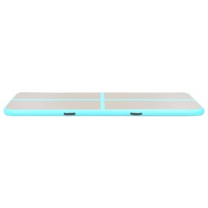 Saltea gimnastică gonflabilă cu pompă verde 700x100x10cm PVC - Img 6