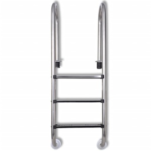 Scară pentru piscină cu 3 trepte, oțel inoxidabil, 120 cm - Img 2
