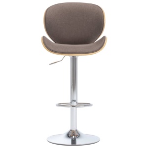 Scaun de bar, gri taupe, material textil - Img 3