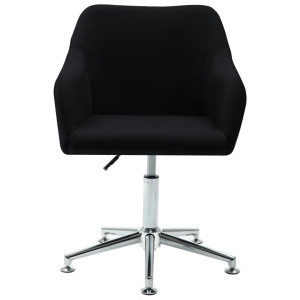 Scaun de birou pivotant, negru, material textil - Img 3