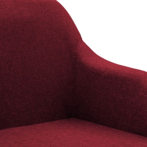 Scaun de birou pivotant, roșu vin, material textil - Img 6
