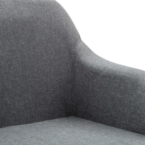 Scaun de sufragerie pivotant, gri deschis, material textil - Img 6