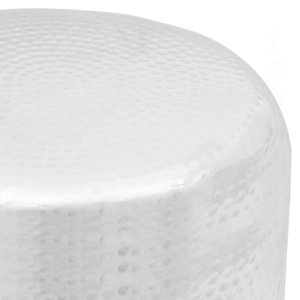 Scaun/Masă laterală din aluminiu bătut la ciocan, argintiu - Img 3