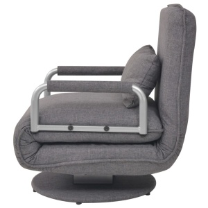 Scaun pivotant și canapea extensibilă, gri inchis, textil - Img 4