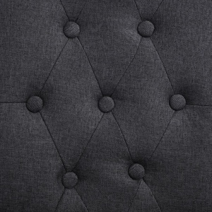 Scaune de bucătărie, 4 buc., gri inchis, material textil - Img 2