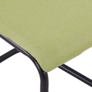 Scaune de bucătărie consolă, 2 buc., verde, textil - Img 5