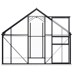 Seră cu cadru de bază, antracit, 4,75 m², aluminiu - Img 4