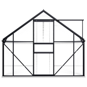 Seră cu cadru de bază, antracit, 8,17 m², aluminiu - Img 3