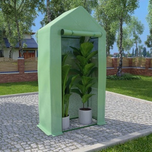 Seră cu cadru din oțel, 0,5 m², 1 x 0,5 x 1,9 cm