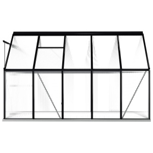 Seră cu un cadru de bază, antracit, 5,89 m², aluminiu - Img 6