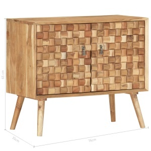 Servantă, 75 x 35 x 65 cm, lemn masiv de acacia - Img 6