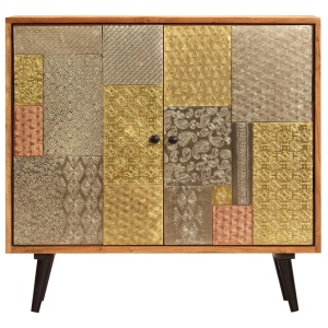 Servantă, 80 x 30 x 75 cm, lemn masiv de acacia - Img 3