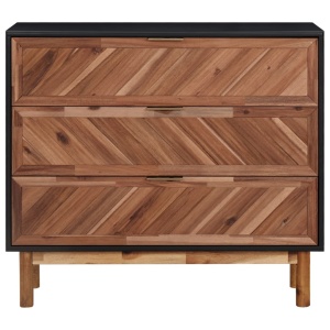 Servantă, 90 x 33,5 x 80 cm, lemn masiv de acacia și MDF - Img 3