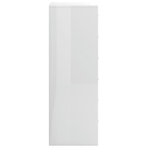 Servantă cu 6 sertare, alb extralucios, 50 x 34 x 96 cm, PAL - Img 6