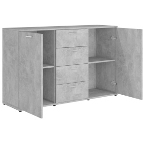 Servantă, gri beton, 120 x 35,5 x 75 cm, PAL - Img 7