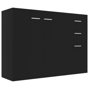 Servantă, negru, 105 x 30 x 75 cm, PAL - Img 2