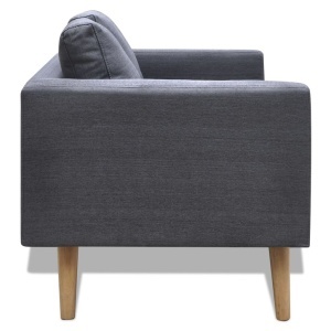 Set canapele cu 2 locuri și 3 locuri, textil, gri inchis - Img 4