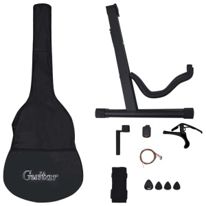 Set chitară acustică occidentală 12 piese 6 corzi albastru 38" - Img 4