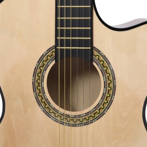Set chitară acustică occidentală 12 piese 6 corzi cu egalizator - Img 9