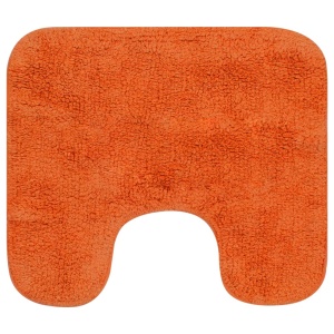 Set covorașe de baie, 3 piese, portocaliu, textil - Img 4