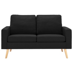 Set de canapele, 2 piese, negru, material textil - Img 5