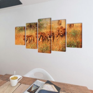 Set de tablouri de pânză imprimate lei 100 x 50 cm - Img 2