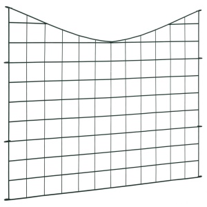 Set gard de iaz arcuit concav, verde, 77,5 x 64 cm - Img 3