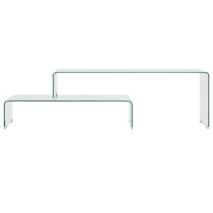 Set măsuțe de cafea, 2 piese, 90x30x20/110x30x40 cm, sticlă - Img 2