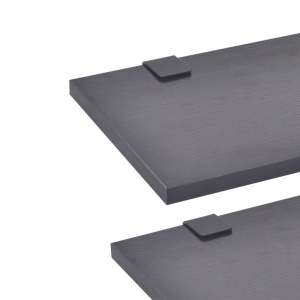 Set mobilier baie 11 piese cu chiuvete și robinete incluse, Negru - Img 6
