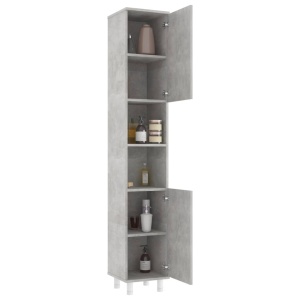 Set mobilier baie, 4 piece, gri beton, PAL - Img 7