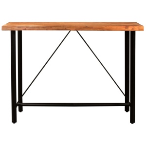 Set mobilier bar 5 piese lemn masiv sheesham &amp; piele naturală - Img 8