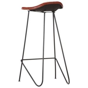 Set mobilier bar 5 piese lemn masiv sheesham &amp; piele naturală - Img 11