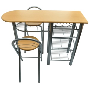 Set mobilier bar din lemn - Img 3