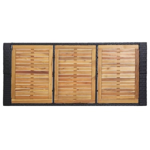 Set mobilier bar exterior, cu perne, 7 piese, negru, poliratan - Img 8