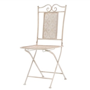 Set mobilier bistro, 3 piese, alb, oțel - Img 4