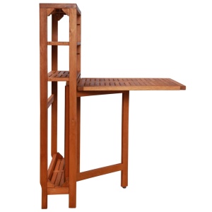 Set mobilier bistro pliabil, 3 piese, lemn masiv de acacia - Img 6