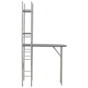 Set mobilier bucătărie cu depozitare 3 piese negru, MDF și oțel - Img 8