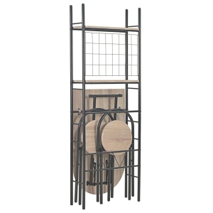 Set mobilier bucătărie, suport depozitare, 3 piese, MDF și oțel - Img 2