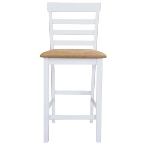 Set mobilier de bar din lemn, masă și 4 scaune, alb - Img 4