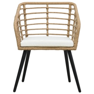 Set mobilier de bistro, 3 piese, stejar, poliratan - Img 3