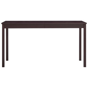 Set mobilier de bucătărie, 7 piese, maro inchis, lemn de pin - Img 4