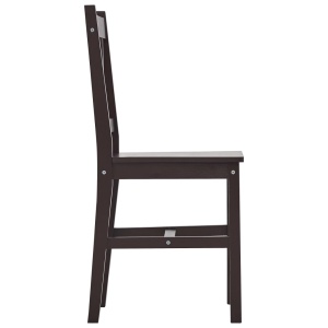 Set mobilier de bucătărie, 7 piese, maro inchis, lemn de pin - Img 7
