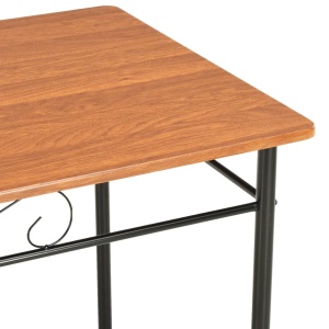 Set mobilier de bucătărie, 7 piese, maro, MDF și oțel - Img 5
