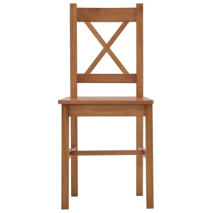 Set mobilier de bucătărie, 7 piese, maro miere, lemn de pin - Img 6