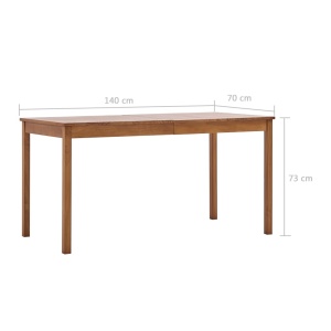 Set mobilier de bucătărie, 7 piese, maro miere, lemn de pin - Img 10